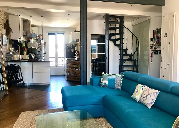 Duplex Atypique Proche Montparnasse & Parc Expositions Apartman